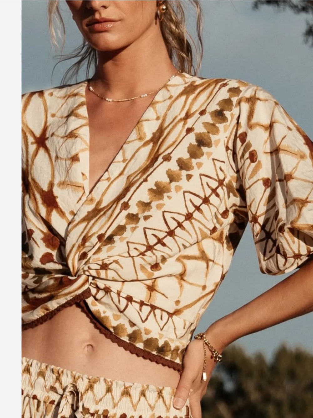 NWT Bohme Chrissy Abstract Blouse Size: M